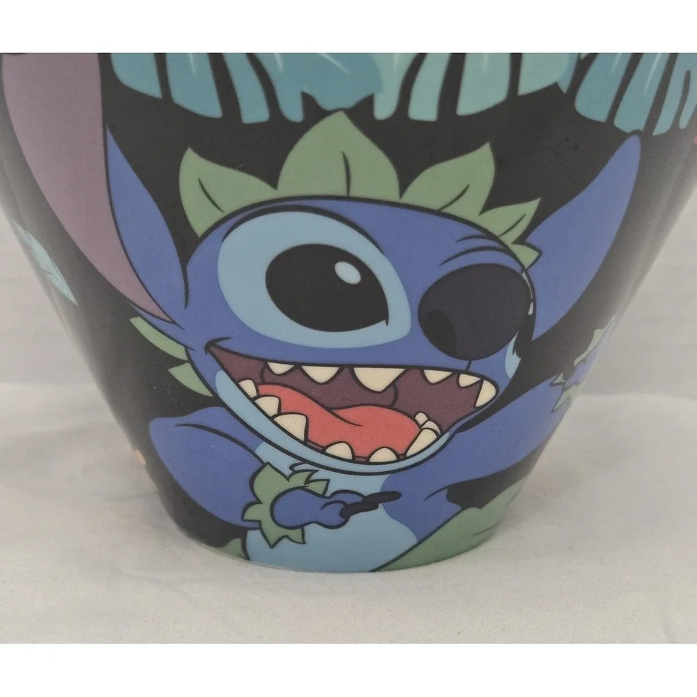 Vintage Disney Lilo & Stitch Ceramic Hawaiian Hula Stitch Ramen Noodle Bowl 4.5